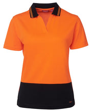 Load image into Gallery viewer, 6HNB1 - Hi Vis Ladies S/S Non Button Polo