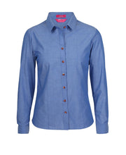 Load image into Gallery viewer, 4FC1L - Ladies Classic L/S Fine Chambray Shirt