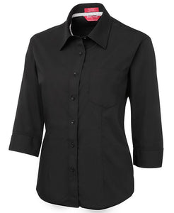 4PCL3 - Ladies Contrast Placket 3/4 Shirt