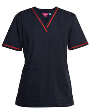 Load image into Gallery viewer, 4SCT1 - Ladies Contrast Scrubs Top