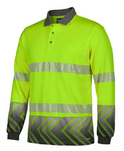 Load image into Gallery viewer, 6HAL - Hi Vis L/S Arrow Sub Polo with Segmented Tape