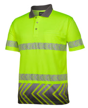 Load image into Gallery viewer, 6HAS - Hi Vis S/S Arrow Sub Polo with Segmented Tape