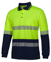 Load image into Gallery viewer, 6HLST - Hi Vis L/S Segmented Tape Polo