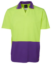 Load image into Gallery viewer, 6HNB - Hi Vis S/S Non Button Polo