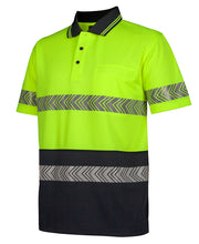 Load image into Gallery viewer, 6HSST - Hi Vis S/S Segmented Tape Polo