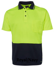 Load image into Gallery viewer, 6HVNC - Hi Vis Non Cuff Traditional Polo