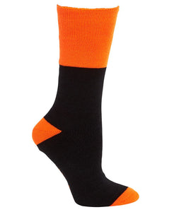 6WWS Work Sock (3PK) Black/Orange
