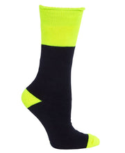 Load image into Gallery viewer, 6WWS Work Sock (3PK) Navy/Lime