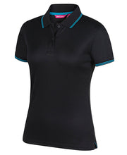 Load image into Gallery viewer, 7JCP1 - Ladies Jacquard Contrast Polo Shirt