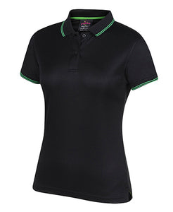 7JCP1 - Ladies Jacquard Contrast Polo Shirt