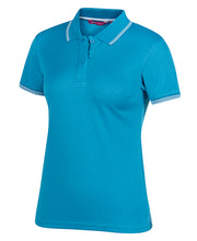 Load image into Gallery viewer, 7JCP1 - Ladies Jacquard Contrast Polo Shirt