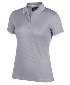 7JCP1 - Ladies Jacquard Contrast Polo Shirt