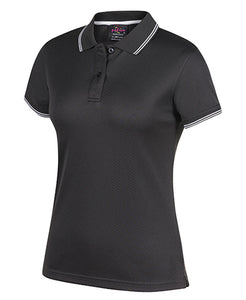 7JCP1 - Ladies Jacquard Contrast Polo Shirt