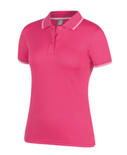 Load image into Gallery viewer, 7JCP1 - Ladies Jacquard Contrast Polo Shirt