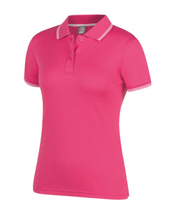 7JCP1 - Ladies Jacquard Contrast Polo Shirt